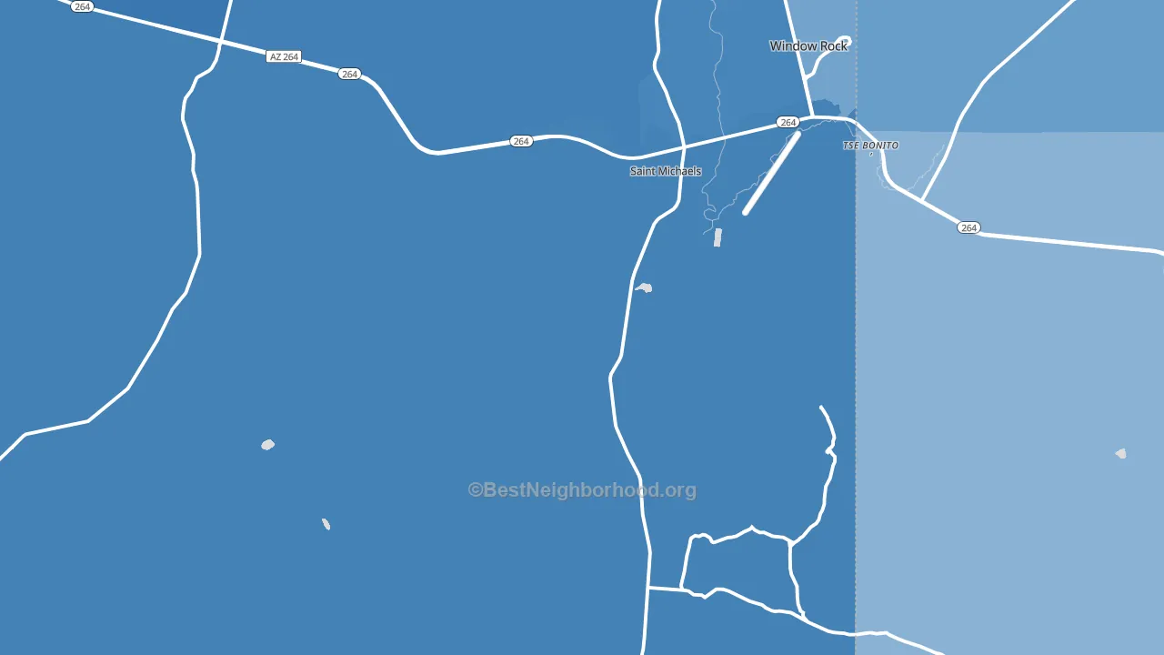 St. Michaels, AZ block-group political-lean map