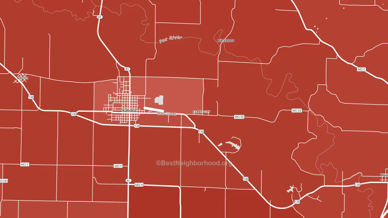 St. Patrick, MO block-group political-lean map