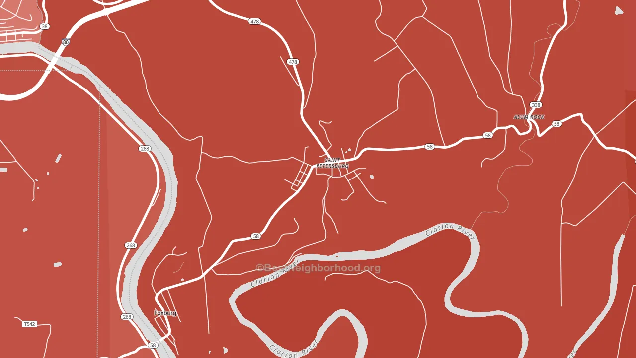 St. Petersburg, PA block-group political-lean map
