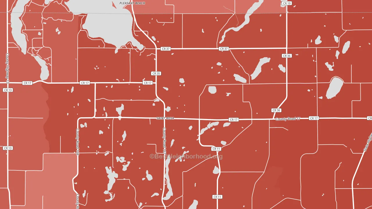 St. Rosa, MN block-group political-lean map
