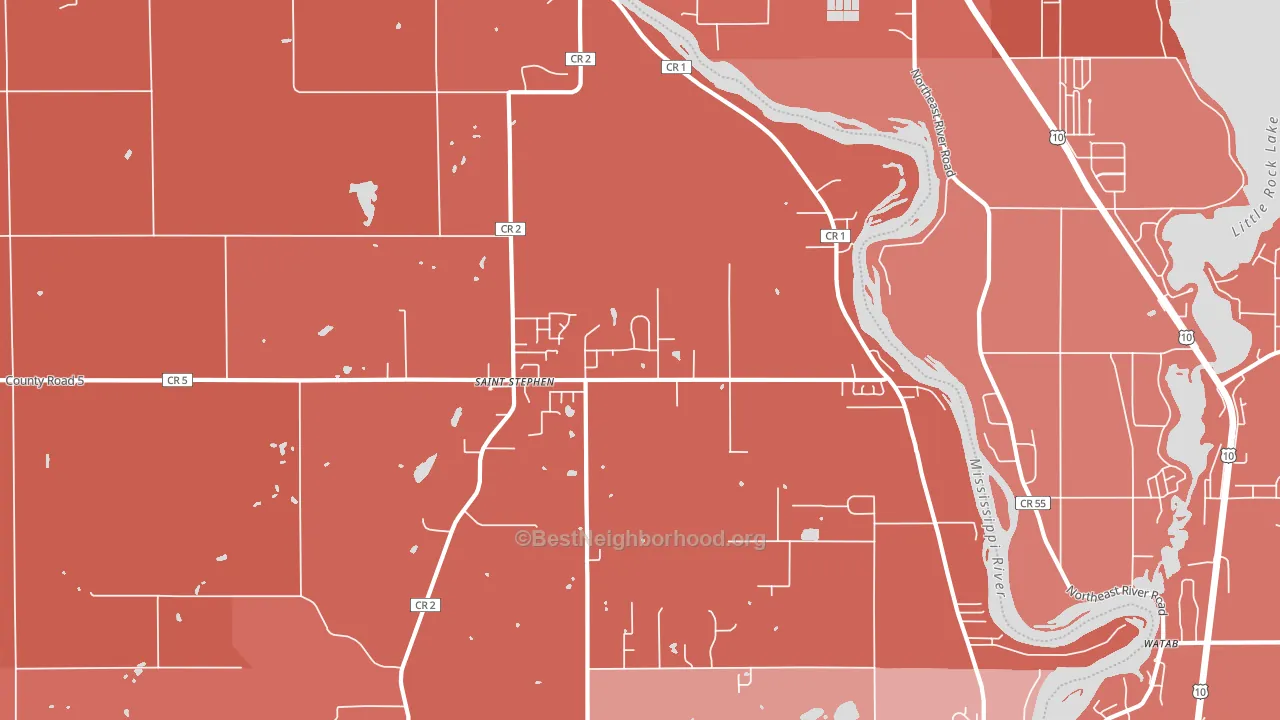 St. Stephen, MN block-group political-lean map