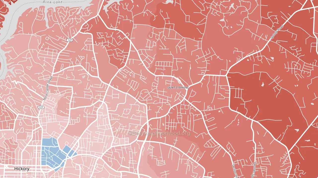 St. Stephens, NC block-group political-lean map