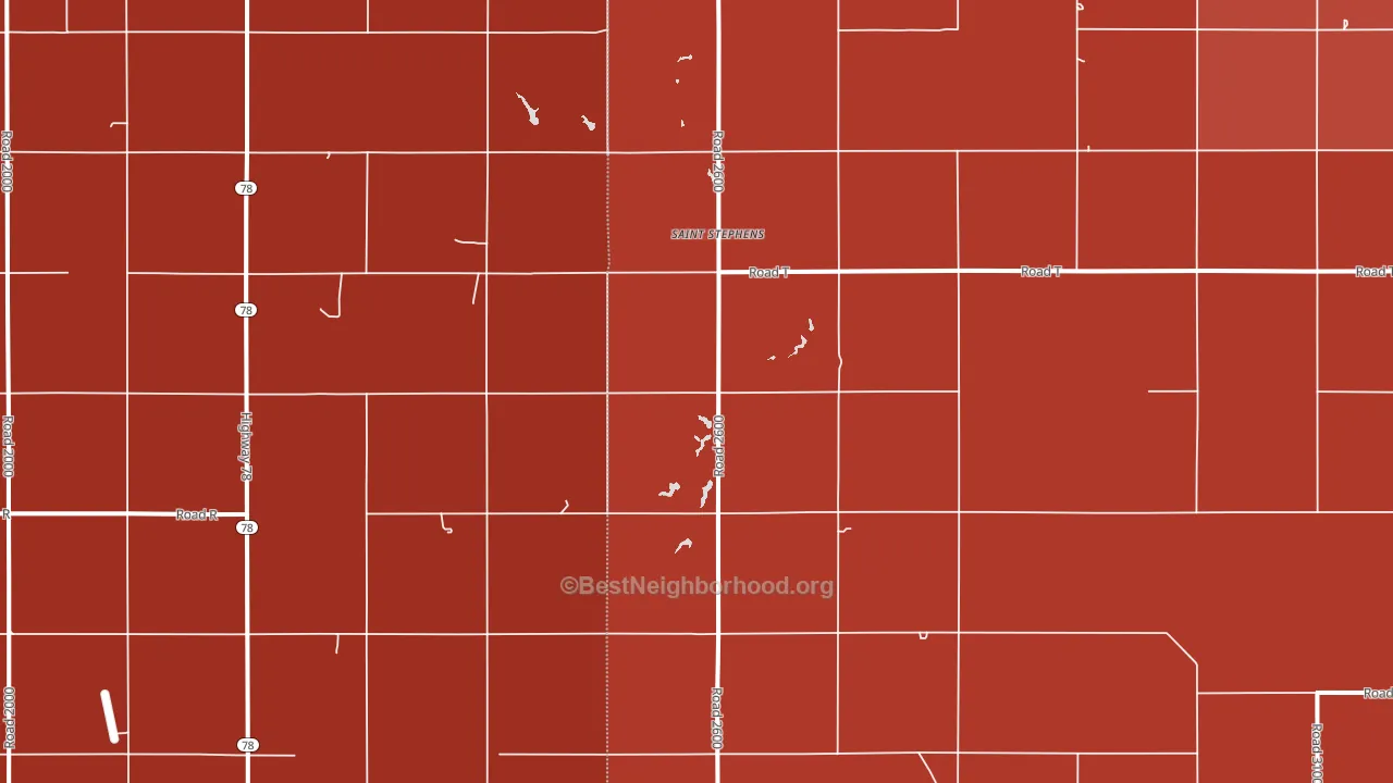 St. Stephens, NE block-group political-lean map