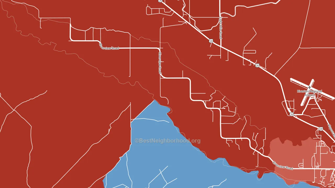 St. Stephens, WY block-group political-lean map