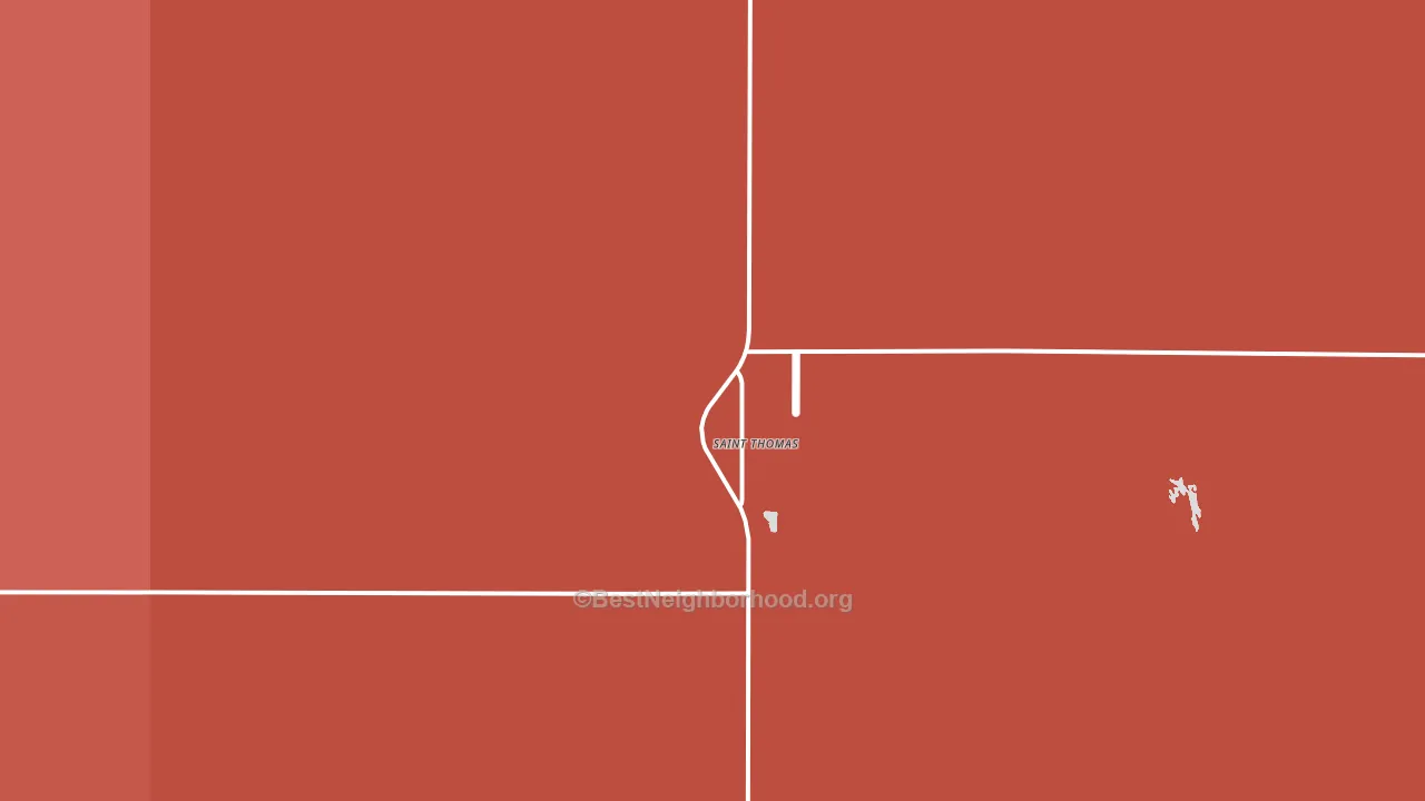 St. Thomas, ND block-group political-lean map