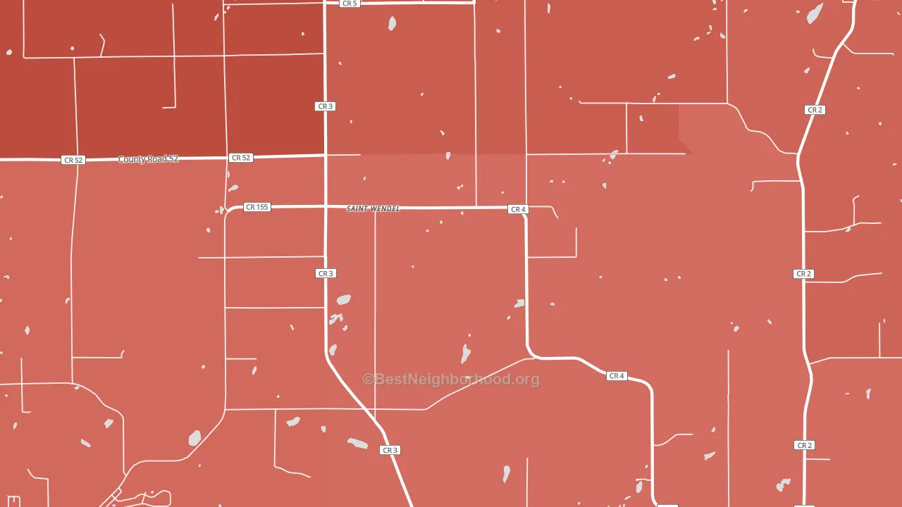 St. Wendel, MN block-group political-lean map