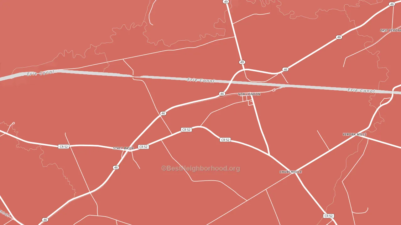 Stacy Basin, NY block-group political-lean map