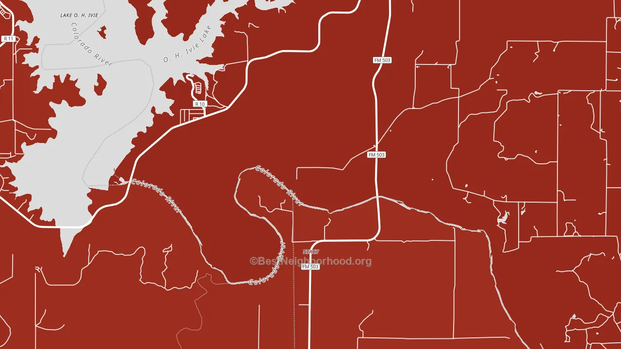 Stacy, TX block-group political-lean map