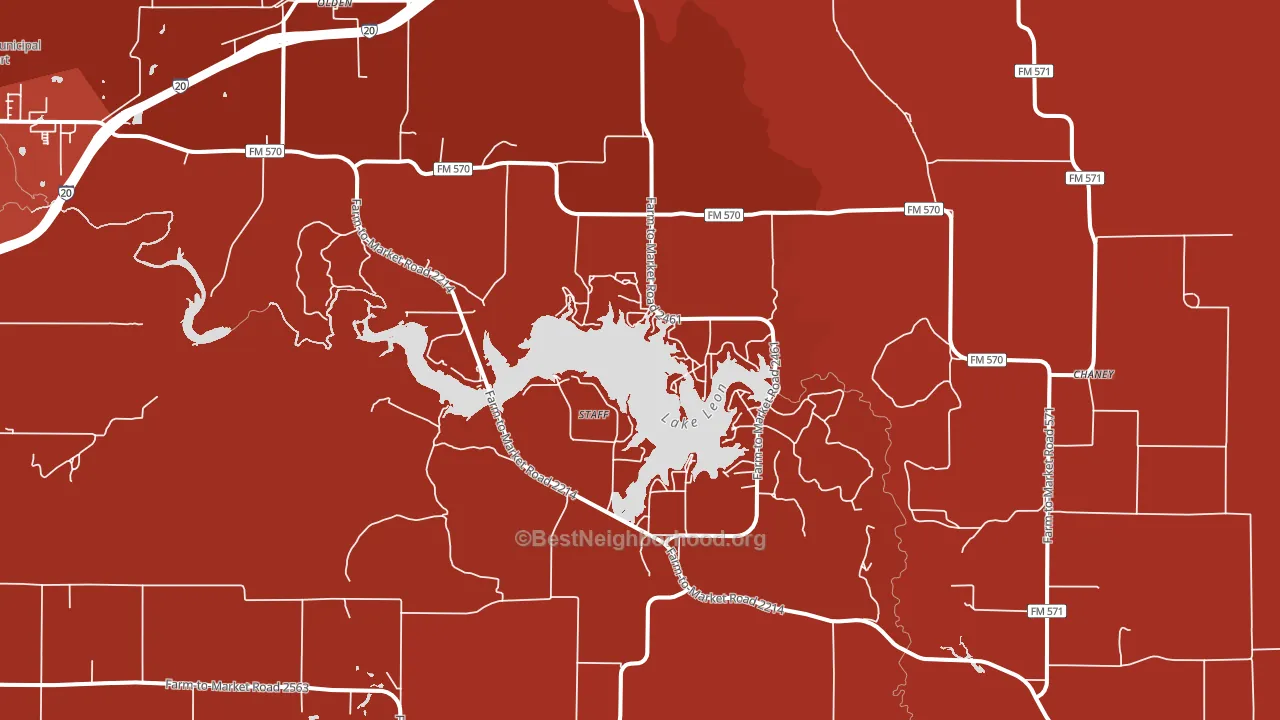 Staff, TX block-group political-lean map
