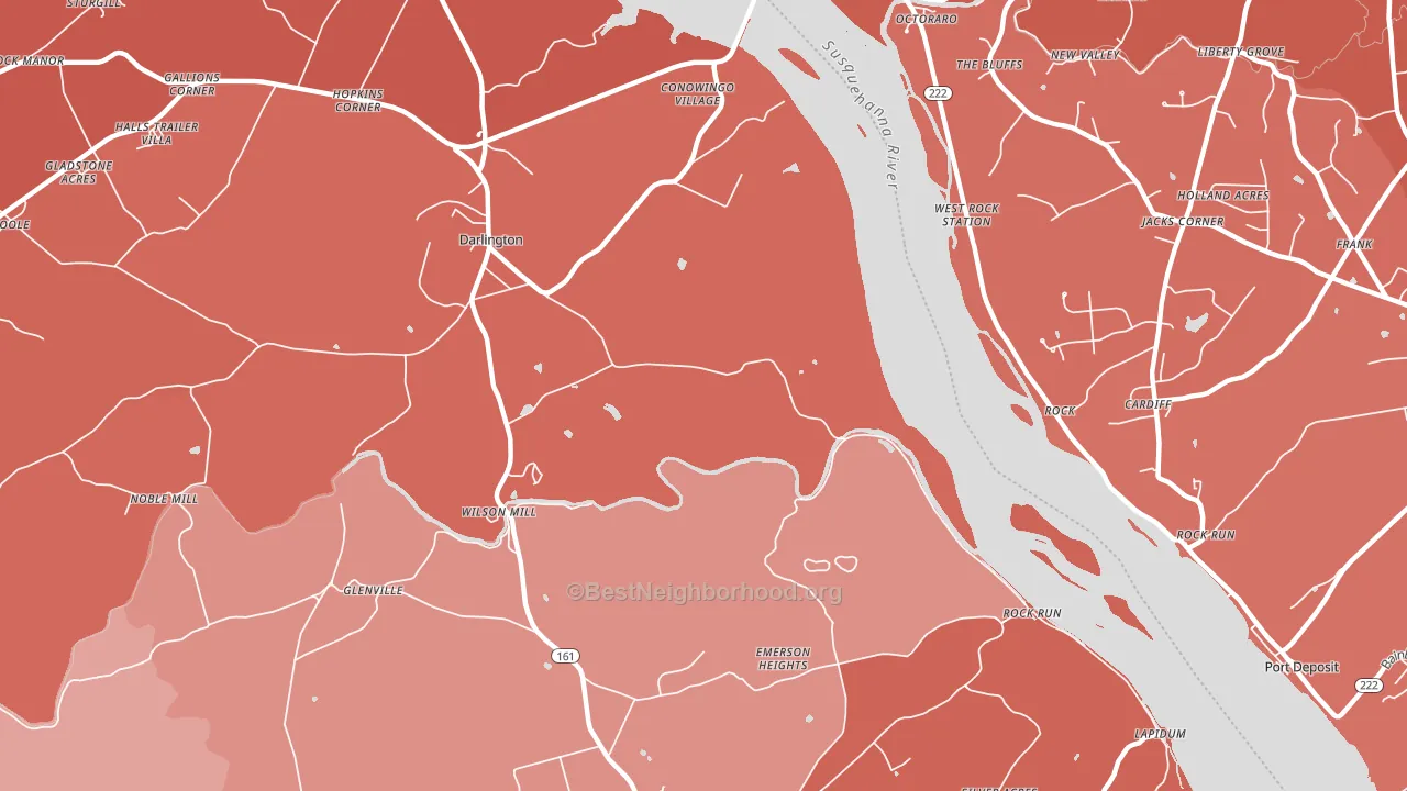 Stafford, MD block-group political-lean map