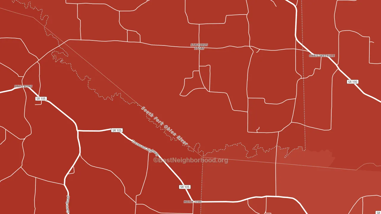 Staffords Store, TN block-group political-lean map