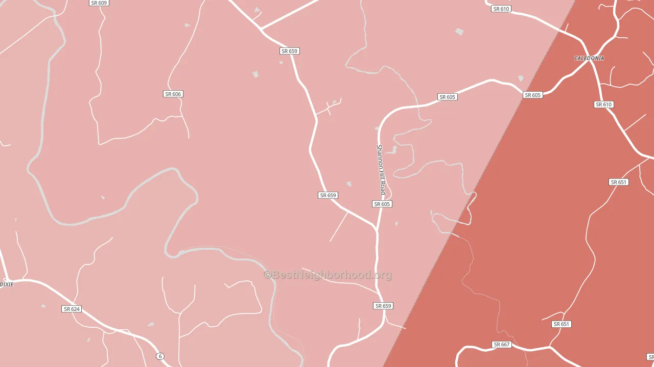 Stage Junction, VA block-group political-lean map