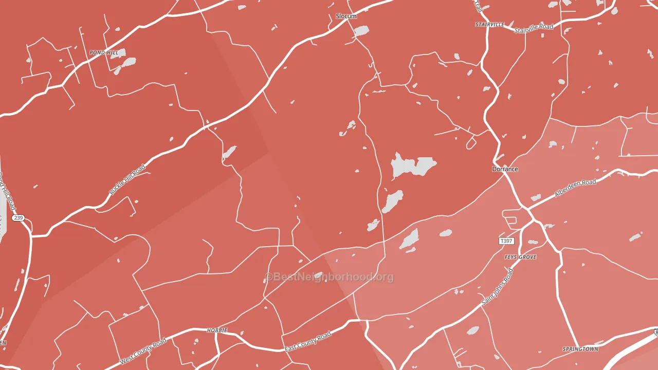 Stairville, PA block-group political-lean map