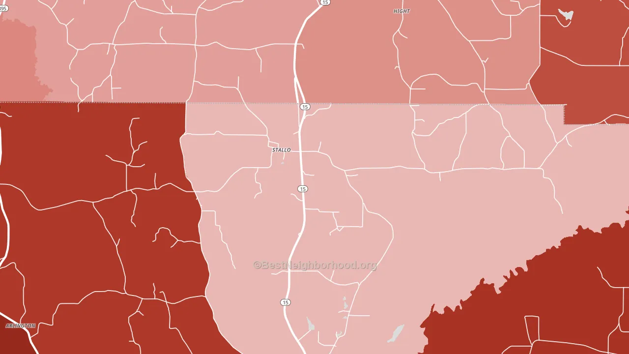 Stallo, MS block-group political-lean map
