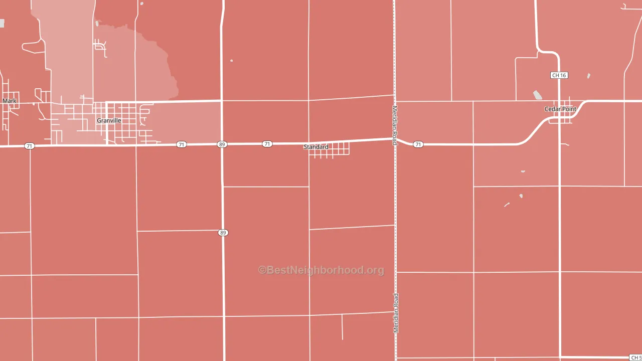 Standard, IL block-group political-lean map