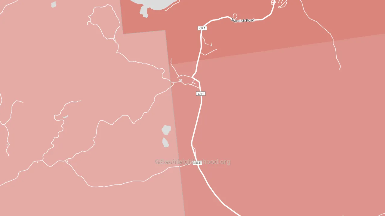 Standish, NY block-group political-lean map