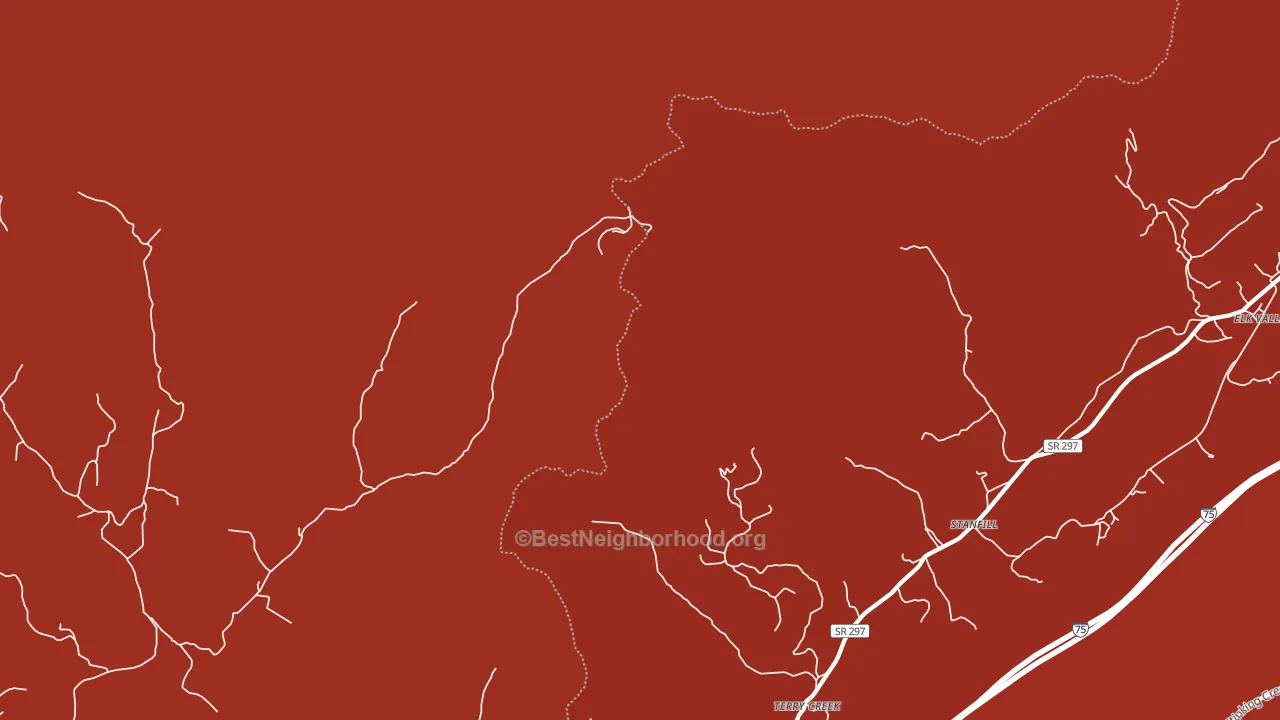 Stanfield, TN block-group political-lean map