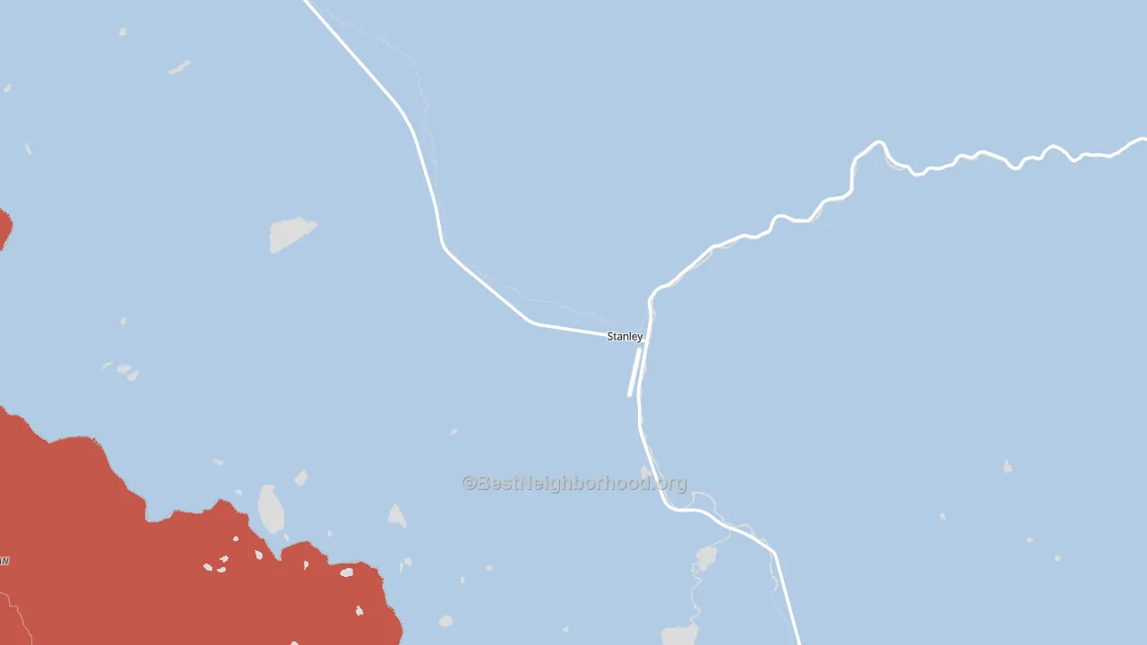 Stanley, ID block-group political-lean map