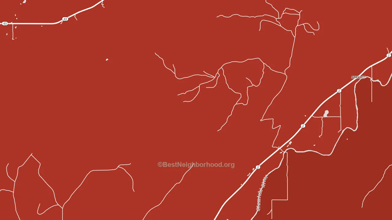 Stanley, OK block-group political-lean map