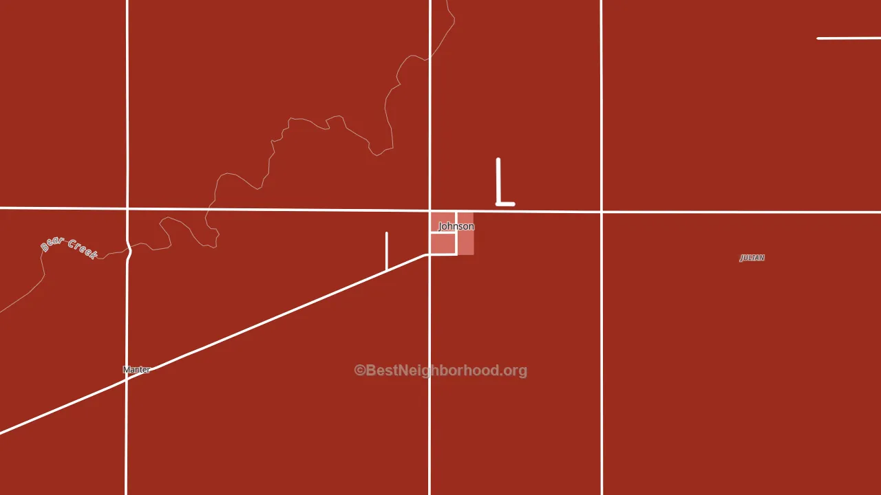 Stanton County, KS block-group political-lean map
