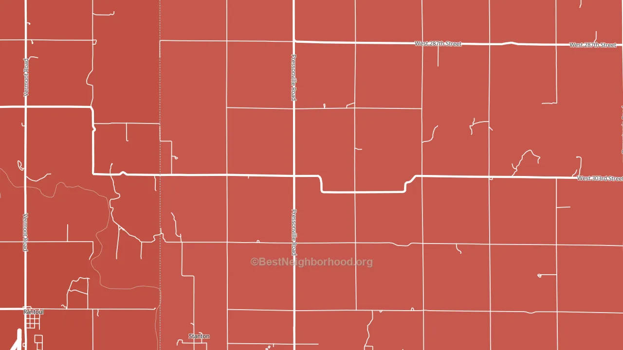 Stanton, KS block-group political-lean map