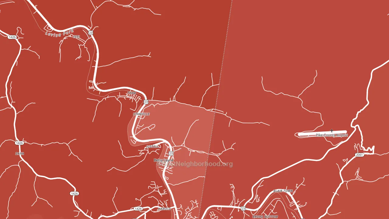 Stanville, KY block-group political-lean map