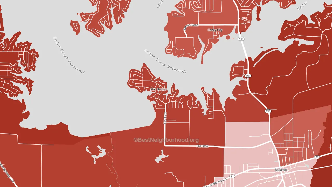 Star Harbor, TX block-group political-lean map