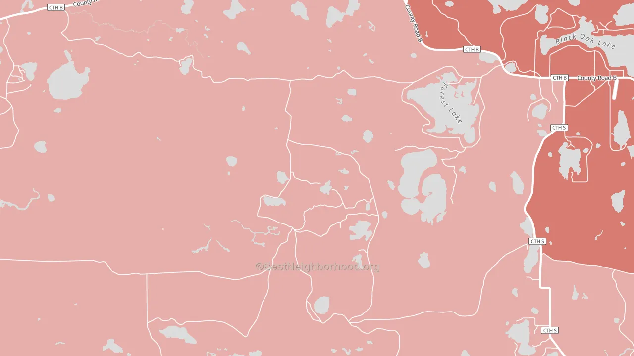 Star Lake, WI block-group political-lean map