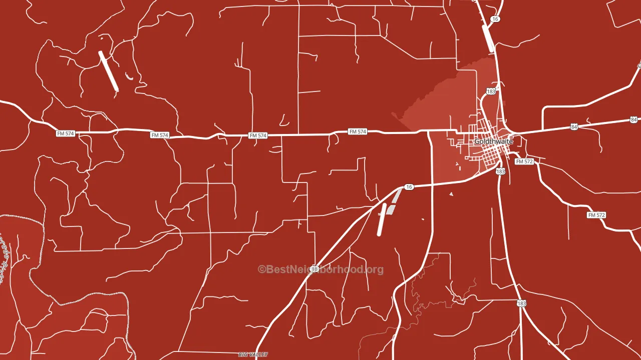 Star, TX block-group political-lean map