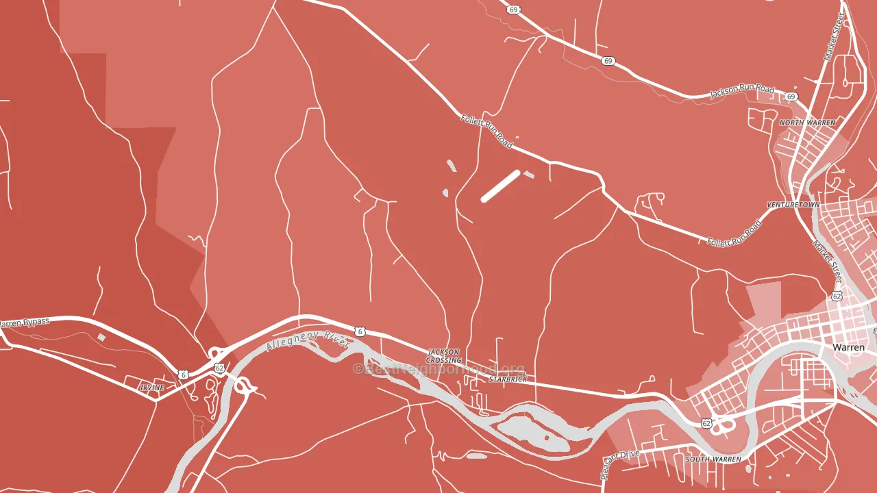 Starbrick, PA block-group political-lean map