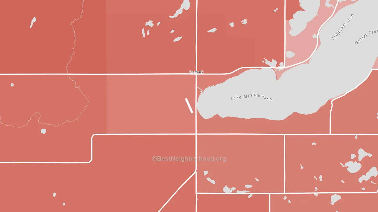 Starbuck, MN block-group political-lean map