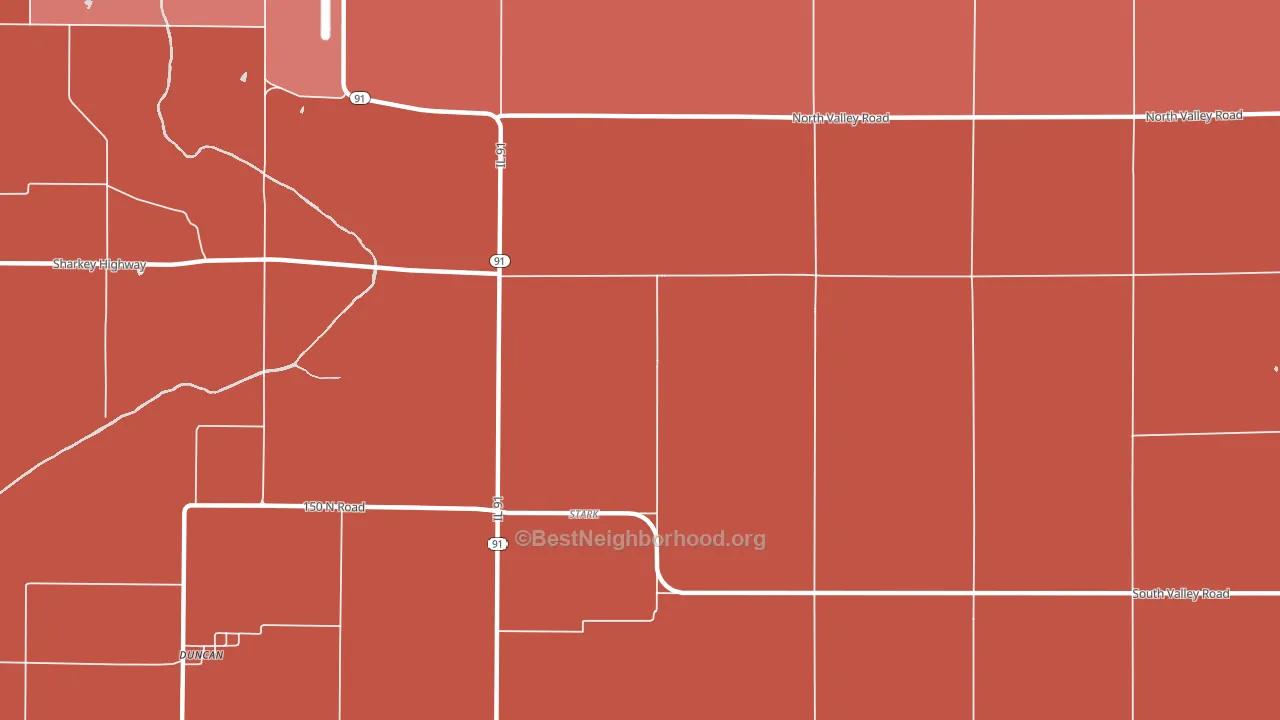 Stark, IL block-group political-lean map
