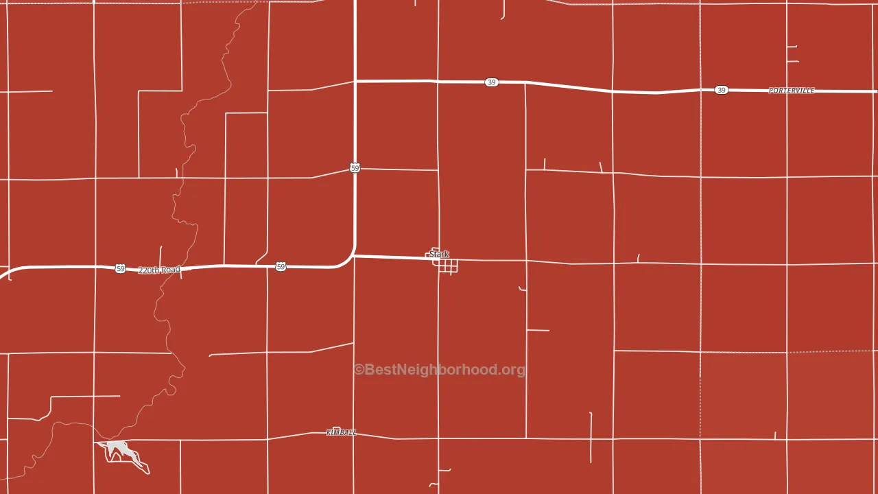 Stark, KS block-group political-lean map