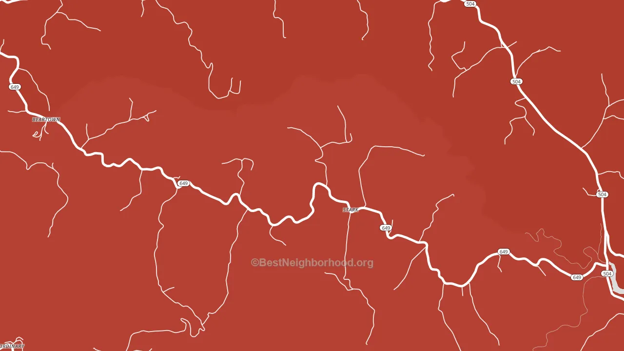 Stark, KY block-group political-lean map