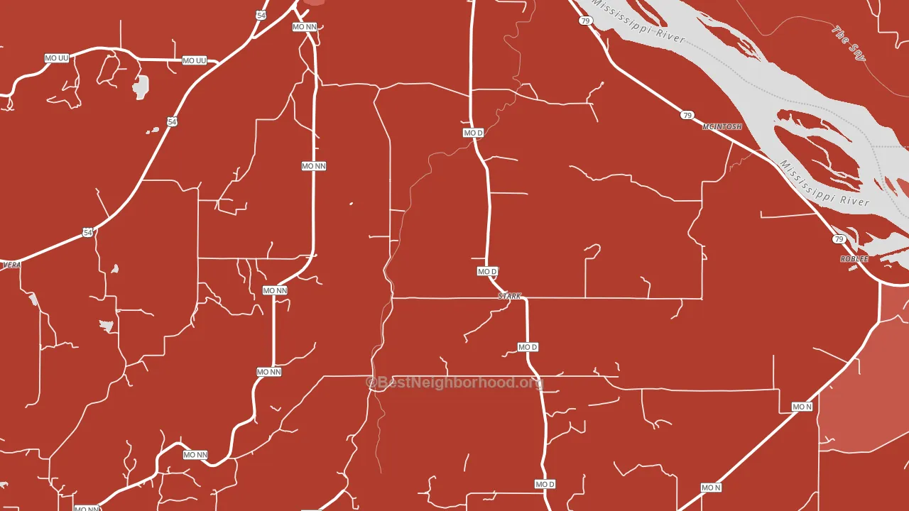 Stark, MO block-group political-lean map