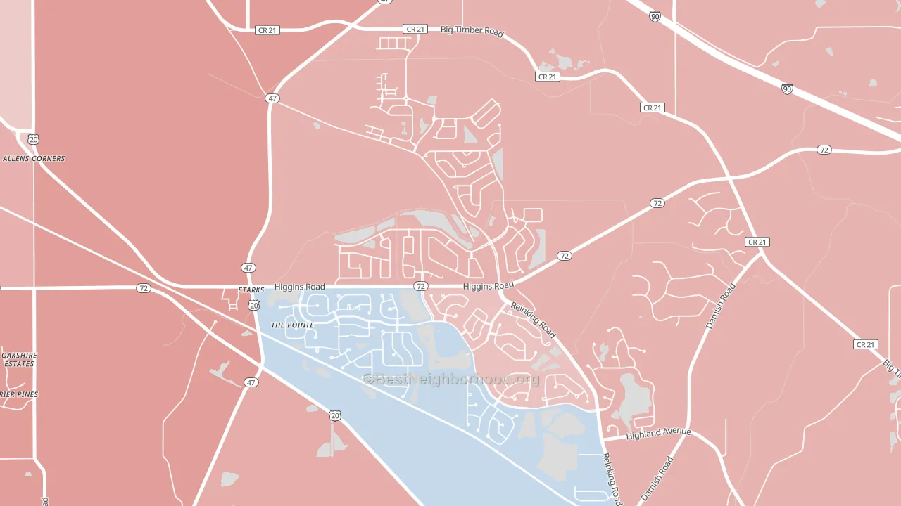 Starks, IL block-group political-lean map