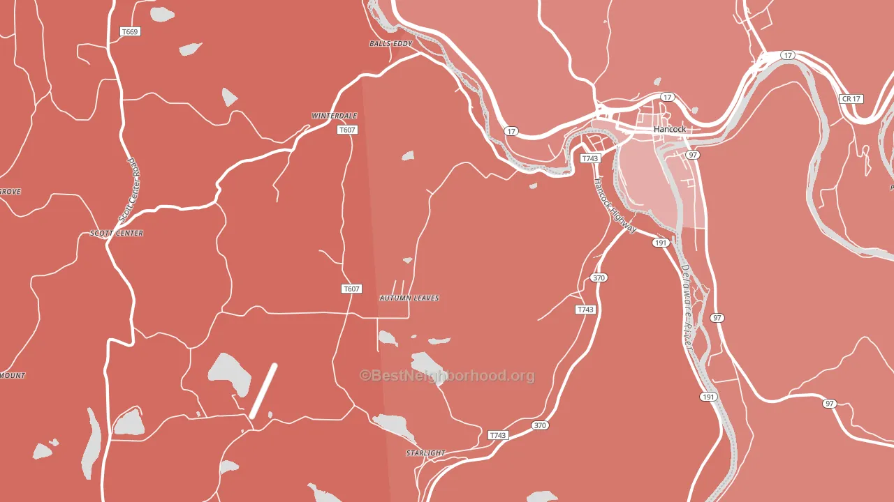 Starlight, PA block-group political-lean map
