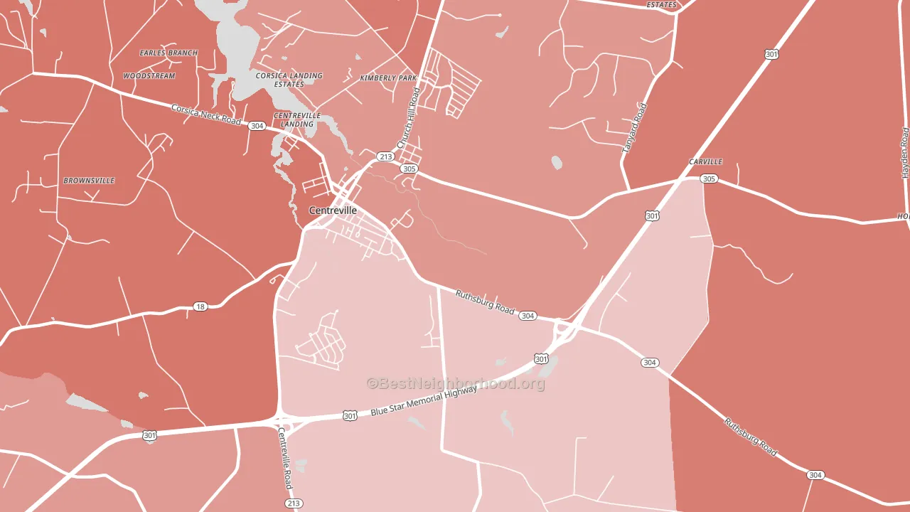 Starr, MD block-group political-lean map