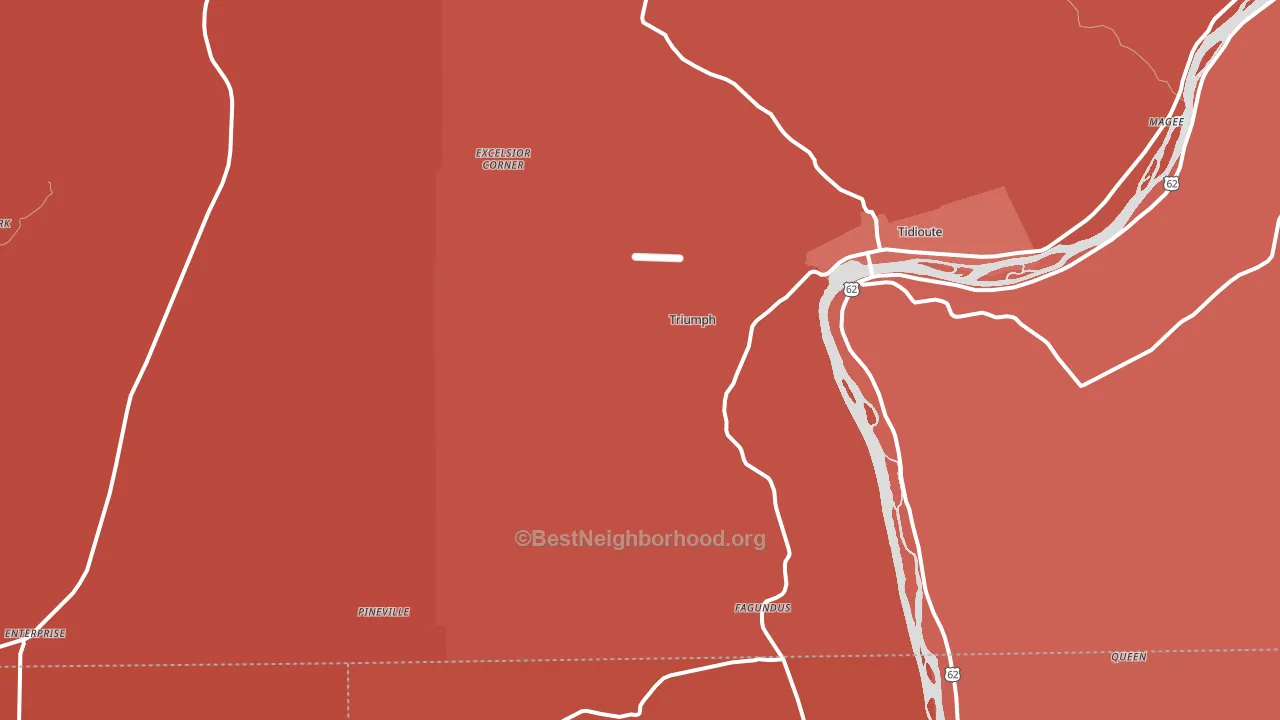 Starr, PA block-group political-lean map