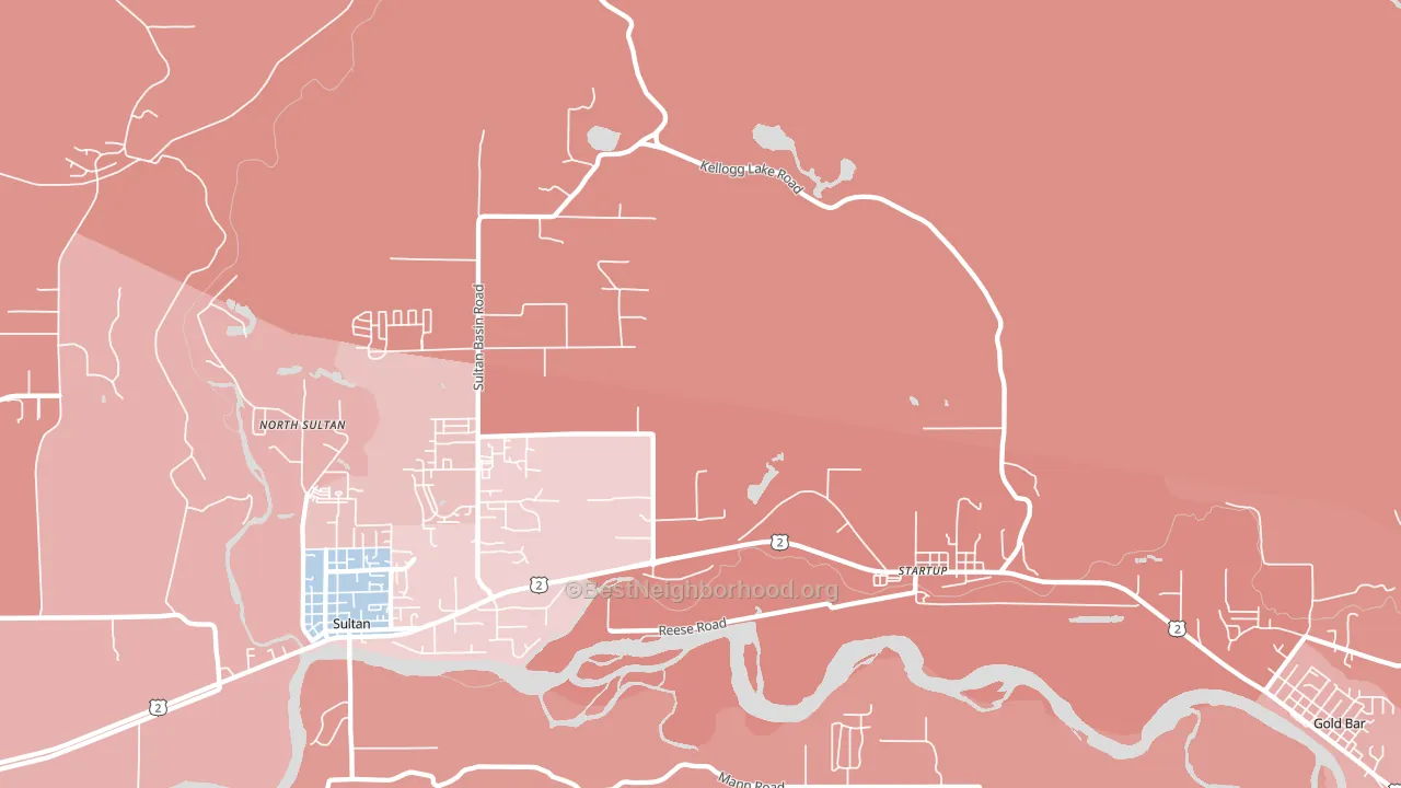 Startup, WA block-group political-lean map