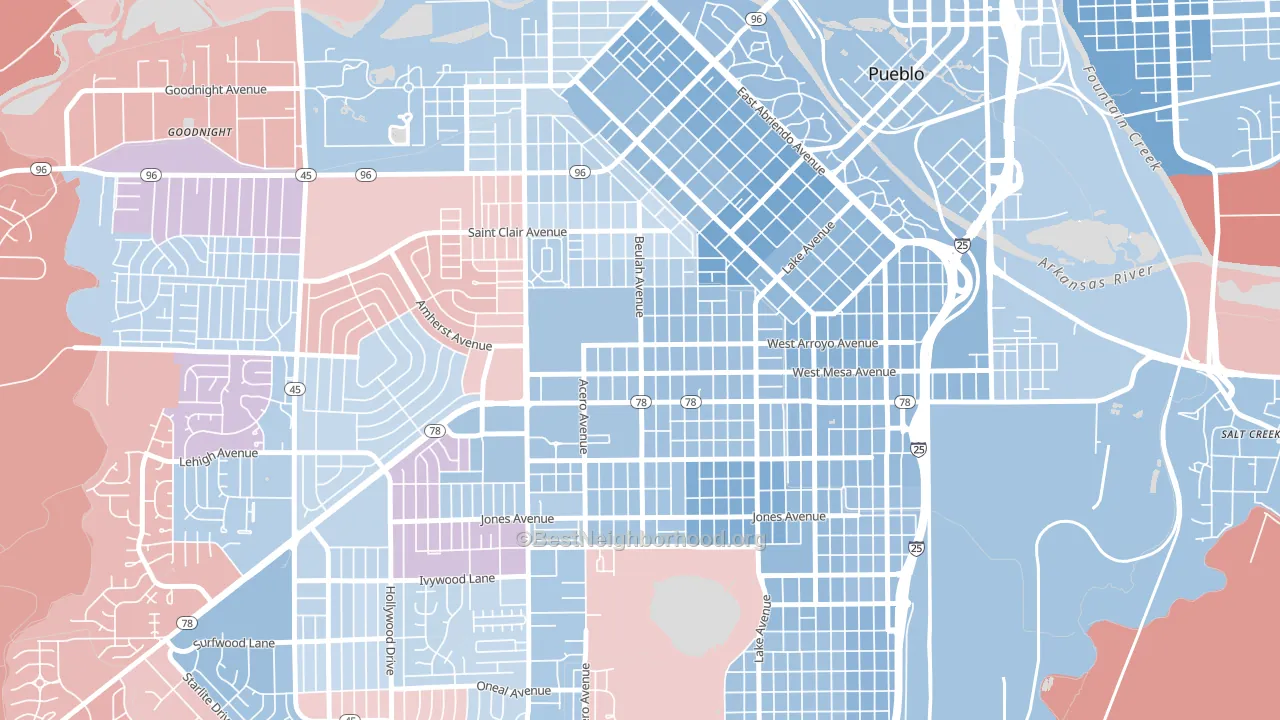State Fair, Pueblo, CO block-group political-lean map