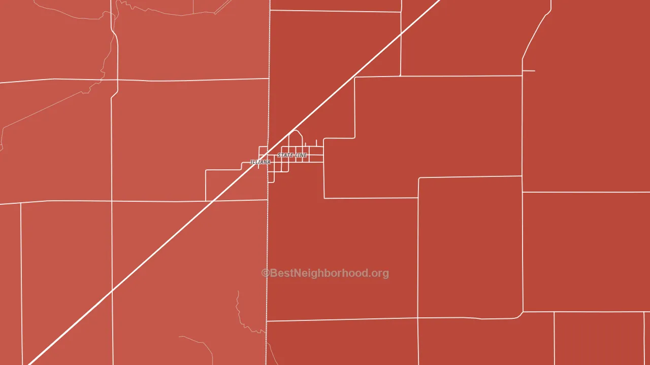 State Line City, IN block-group political-lean map
