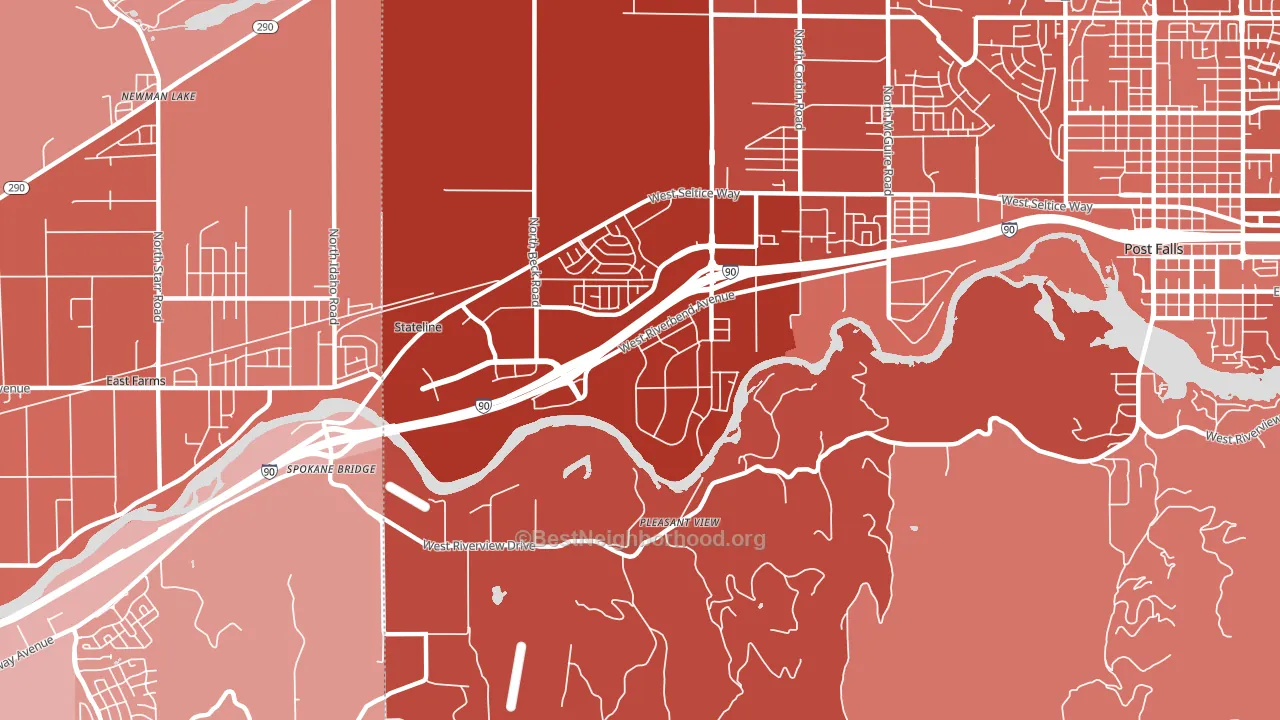 State Line, ID block-group political-lean map