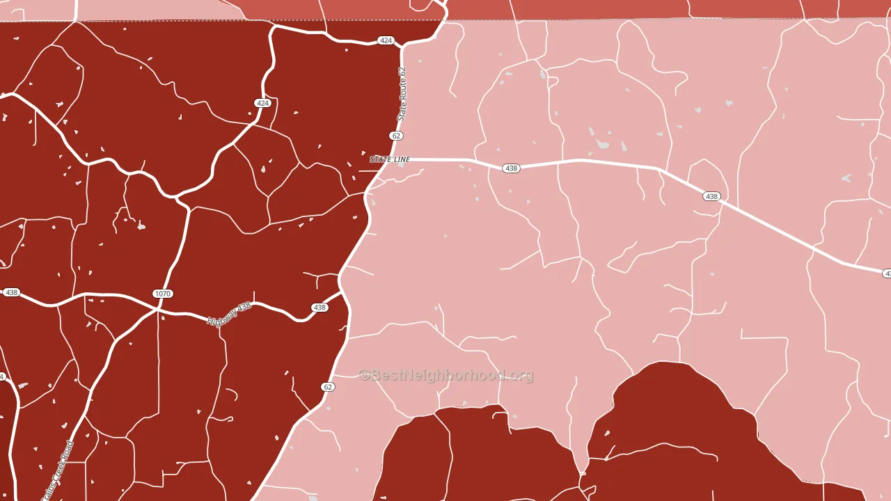 State Line, LA block-group political-lean map
