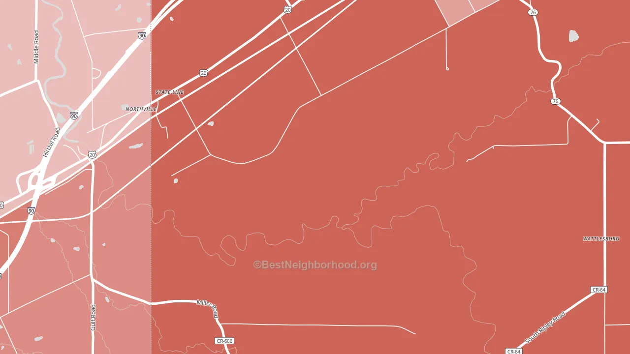 State Line, NY block-group political-lean map