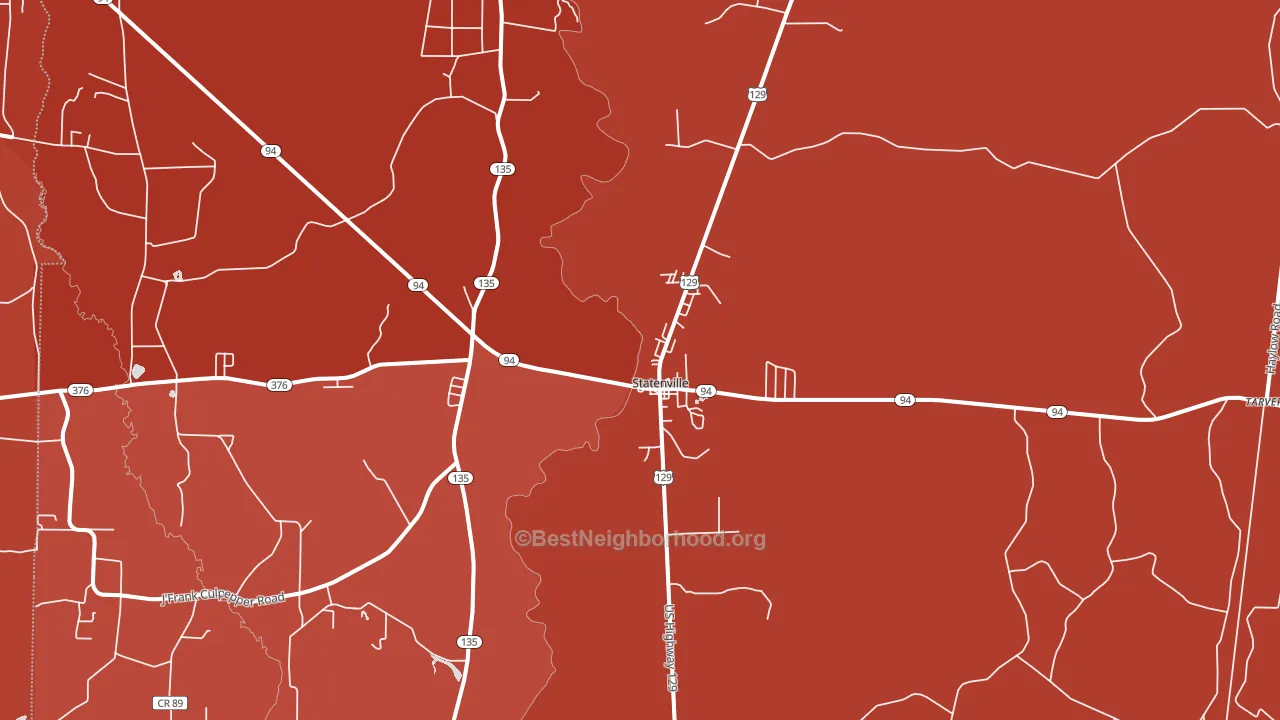 Statenville, GA block-group political-lean map