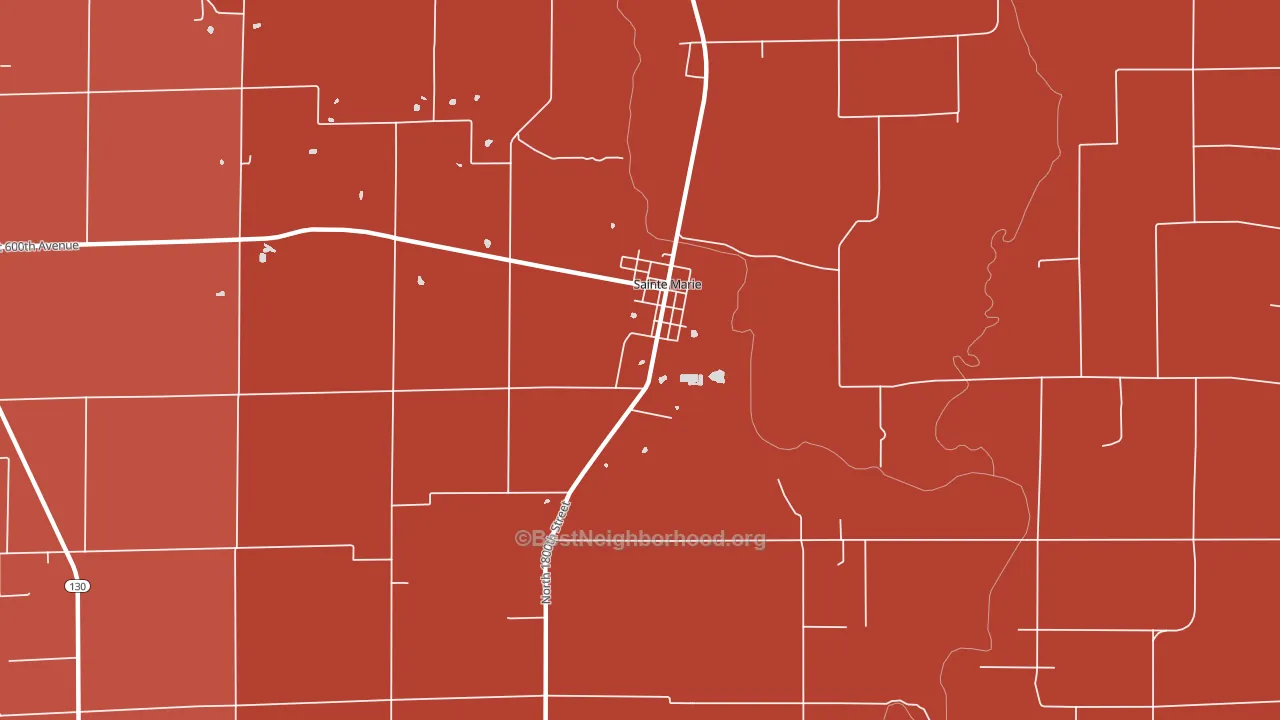 Ste. Marie, IL block-group political-lean map