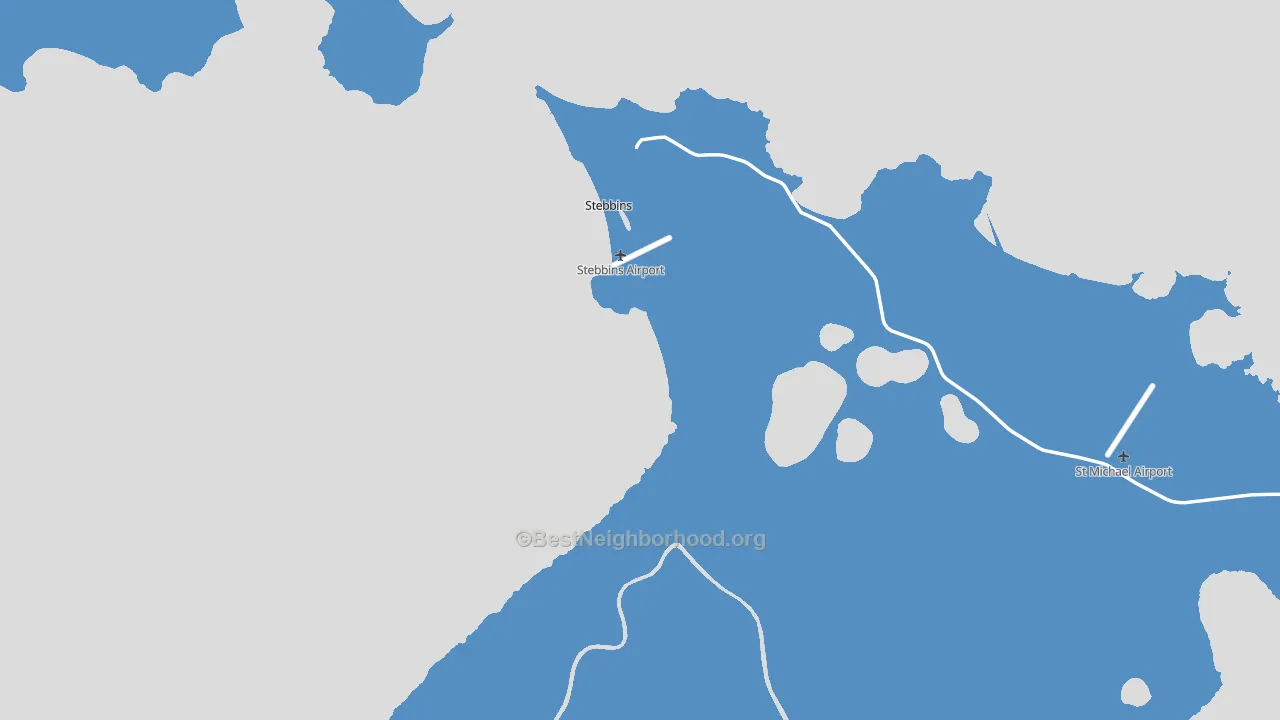 Stebbins, AK block-group political-lean map