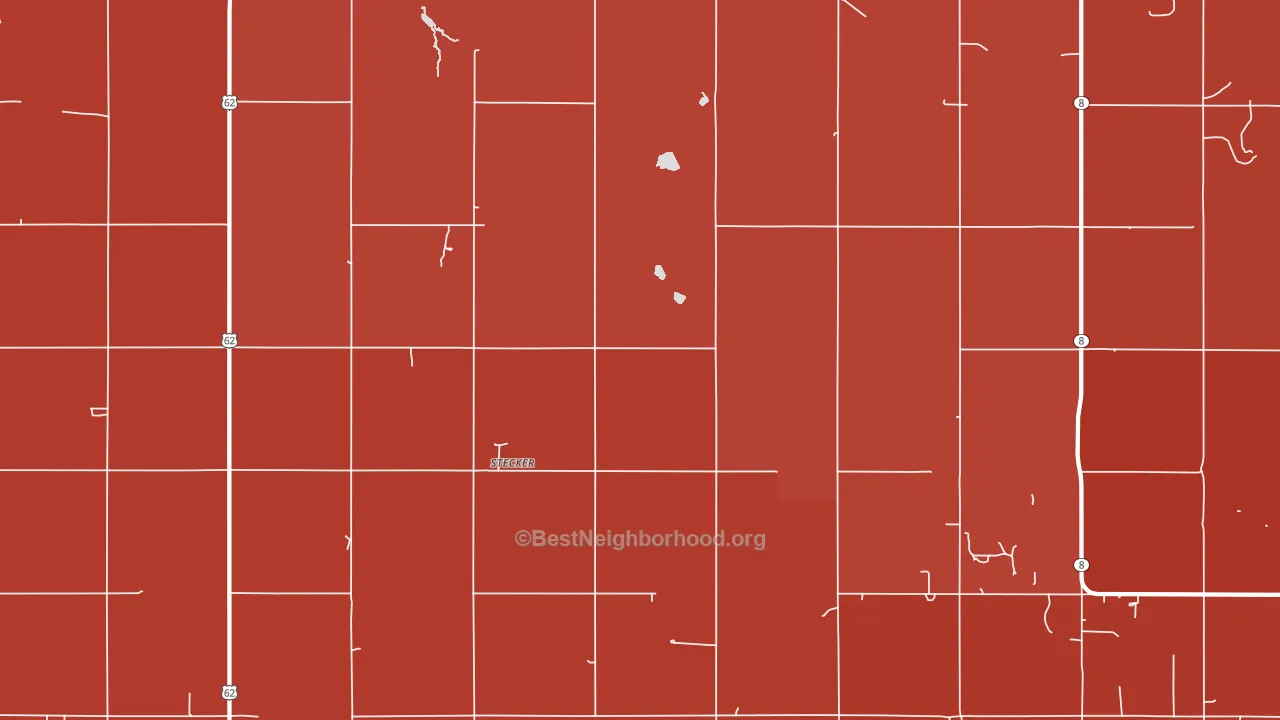 Stecker, OK block-group political-lean map