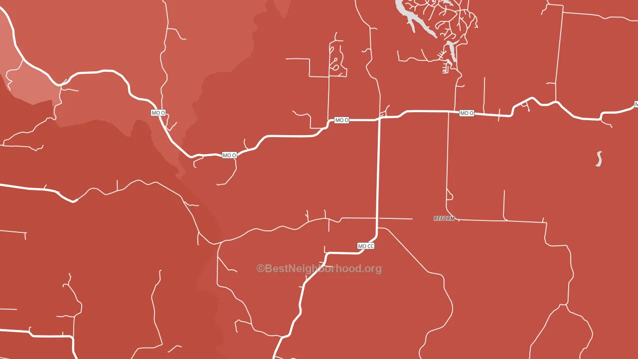 Steedman, MO block-group political-lean map